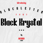 Black Krystal Font Poster 3