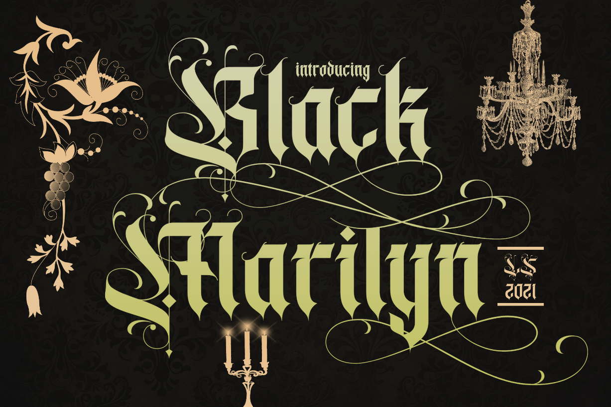 Black Marilyn Font Poster 1