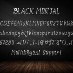 Black Mortal Font Poster 7