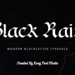 Black Rain Font Poster 3