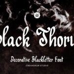 Black Thorus Font Poster 3