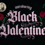 Black Valentine Font Poster 3