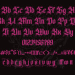 Black Valentine Font Poster 8