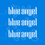 Blue Angel Font Poster 4