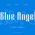 Blue Angel Font Poster 1