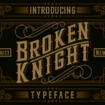 Broken Knight Font Poster 3