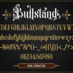 Bull Stand Font Poster 4