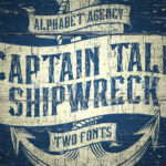 Captain Tall Ship Font Poster 3