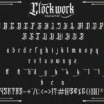 Clockwork Font Poster 8