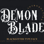 Demon Blade Font Poster 3