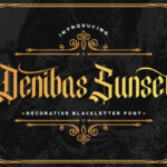 Denibas Sunset Font Poster 3