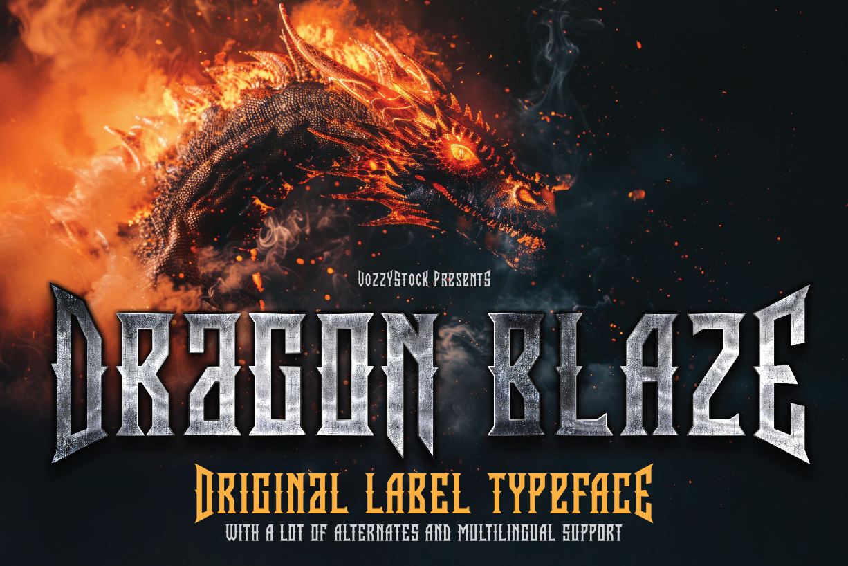 About Dragon Blaze Font Poster 1