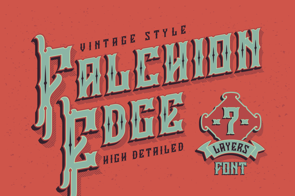 Falchion Edge Font Poster 1
