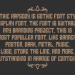 Gothic Rapsody Font Poster 2