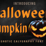 Halloween Pumpkin Font Poster 3