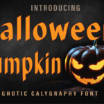 Halloween Pumpkin Font Poster 1