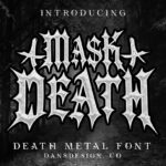 Mask Death Font Poster 1