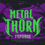 Metal Thorn Font Poster 3