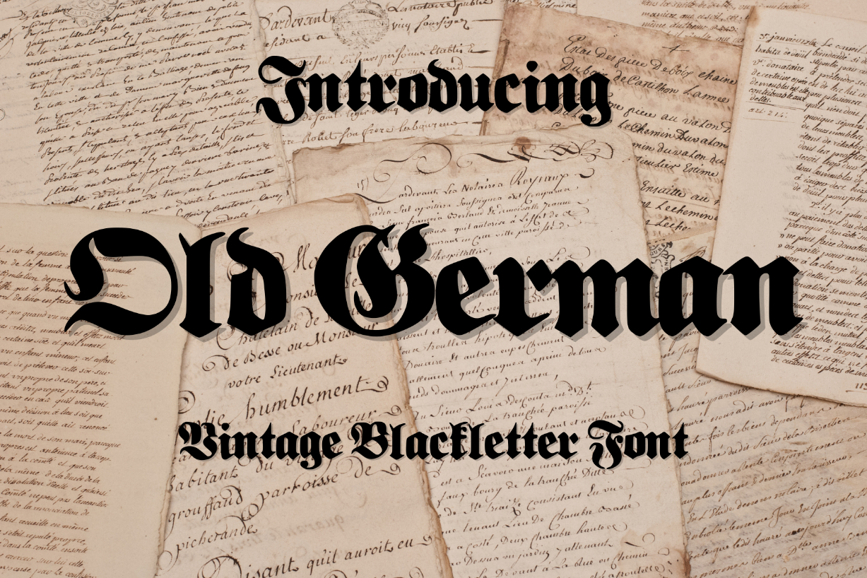 Old German Font Poster 1