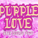 Purple Love Font Poster 3