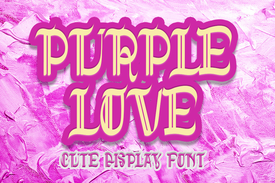 Purple Love Font Poster 1