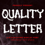 Quality Letter Font Poster 3