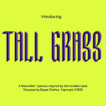 Tall Grass Font Poster 3