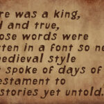There Was a King Font Poster 5