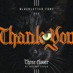 Three Clover Font Poster 8