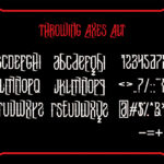 Throwing Axes Font Poster 8