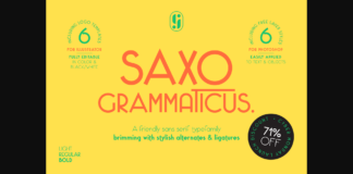 Saxo Grammaticus Font Poster 1