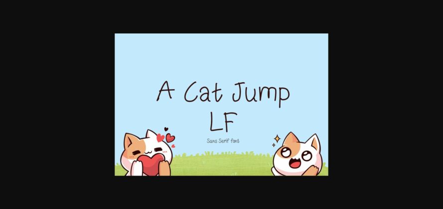 A Cat Jump Lf Font Poster 3