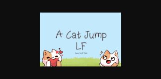 A Cat Jump Lf Font Poster 1