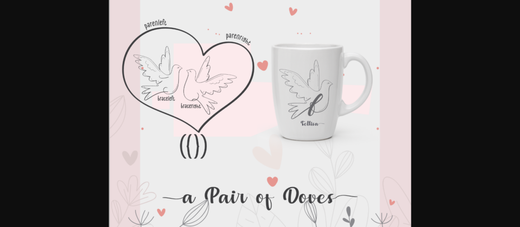 A Pair of Doves Font Poster 7