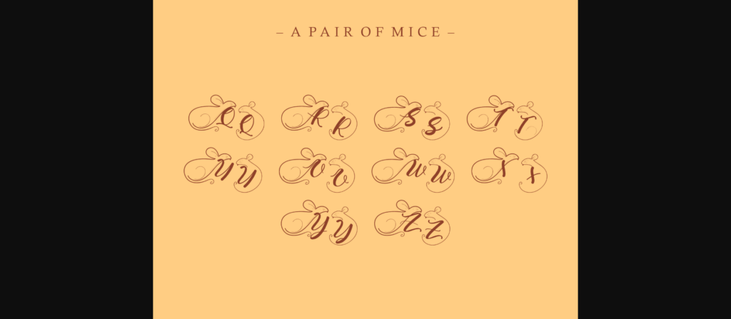 A Pair of Mice Font Poster 5