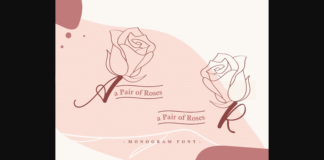 A Pair of Roses Font Poster 1