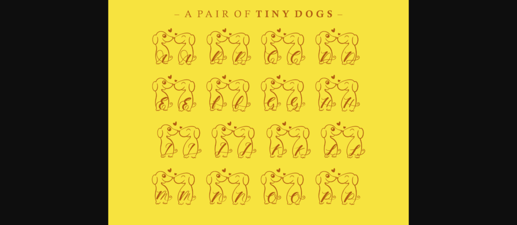 A Pair of Tiny Dogs Font Poster 4