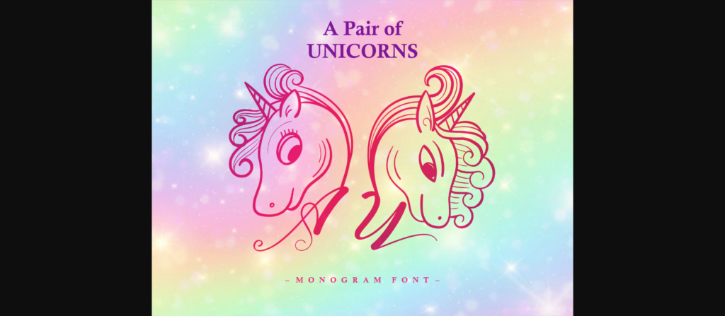 A Pair of Unicorns Font Poster 1