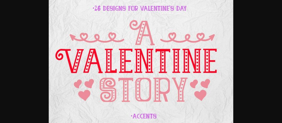 A Valentine Story Font Poster 1