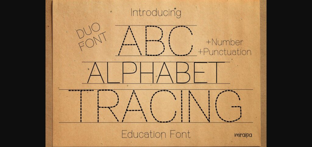 Abc Alphabet Tracing Font Poster 1