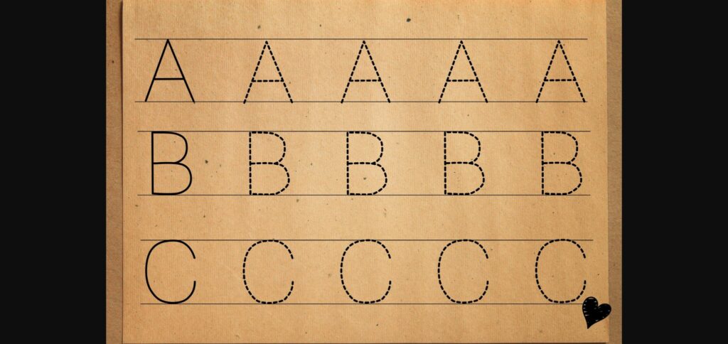 Abc Alphabet Tracing Font Poster 4