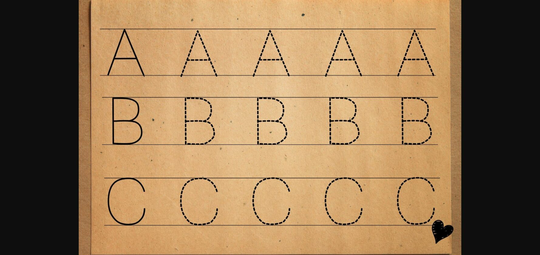 Abc Alphabet Tracing Font - Font Canyon