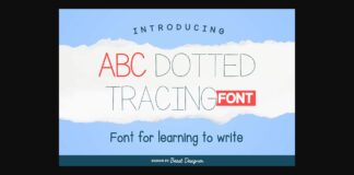 Abc Dotted Tracing Font Poster 1