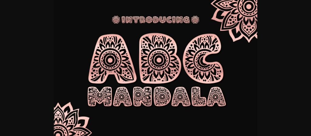 Abc Mandala Font Poster 3