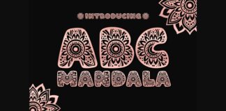 Abc Mandala Font Poster 1