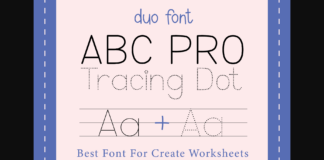 Abc Pro Tracing Dot Font Poster 1