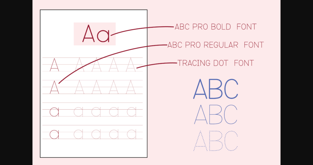 Abc Pro Tracing Dot Font Poster 4