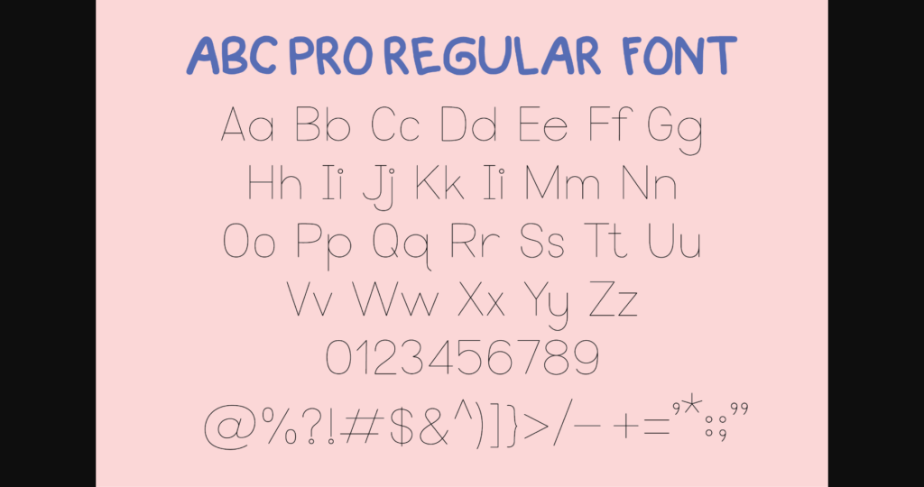 Abc Pro Tracing Dot Font Poster 5