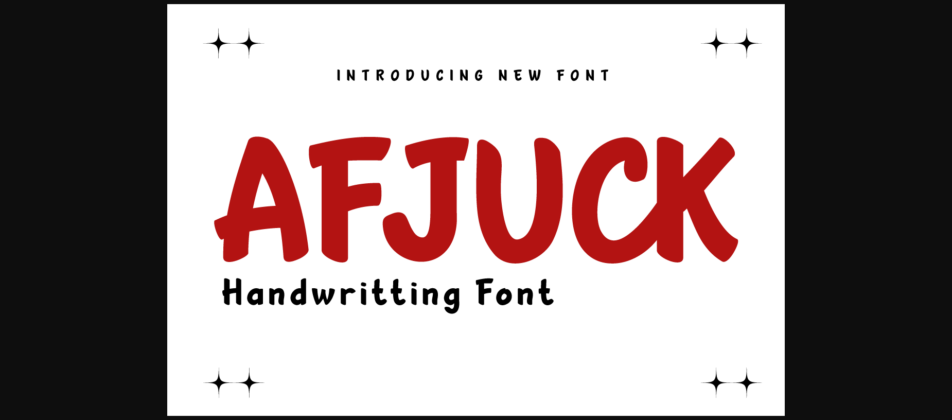 Afjuck Font Poster 3