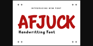 Afjuck Font Poster 1